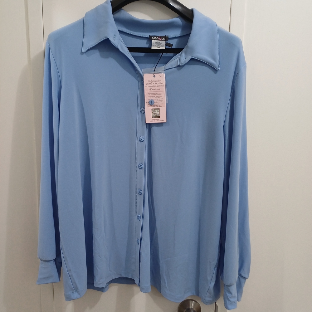 NWT Light Blue Top Long Sleeves XXL